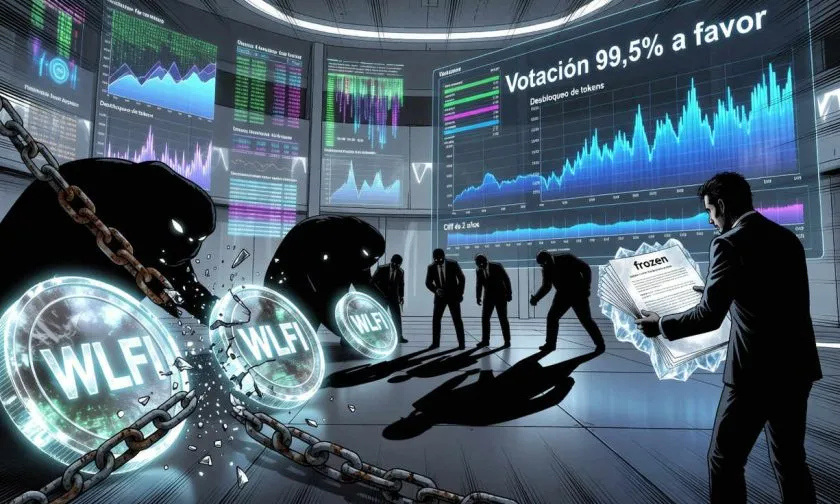 WLFI avanza hacia desbloqueo de 62.000 millones de tokens con voto casi unánime
