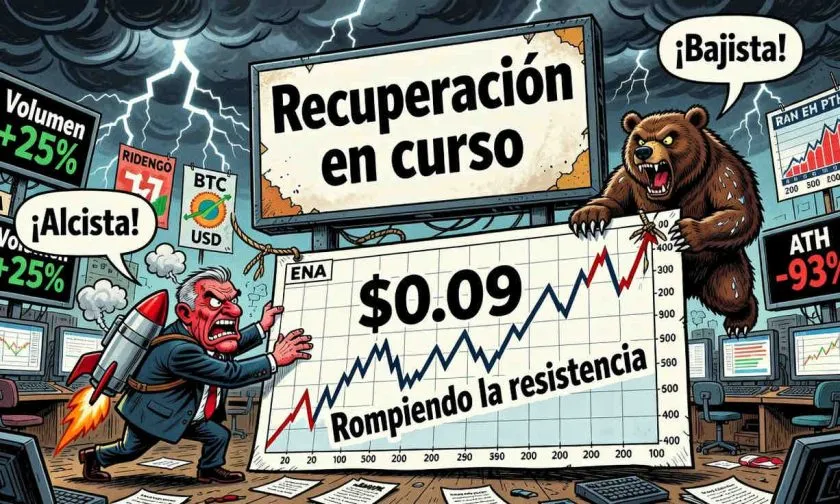 ENA experimenta un aumento del 1,93% y rompe el SMA-90, abriendo posibilidades alcistas