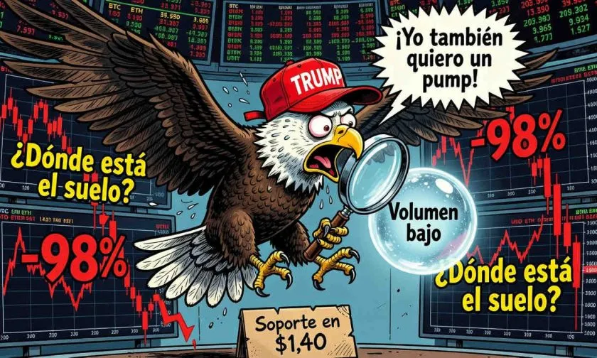 TRUMP se desploma un 98% desde su máximo histórico: análisis y proyecciones para agosto