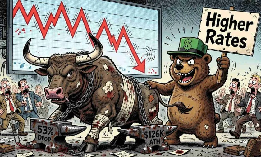 Bitcoin (BTC) lucha por mantener los $58.800 ante una corrección de más del 53% desde su máximo