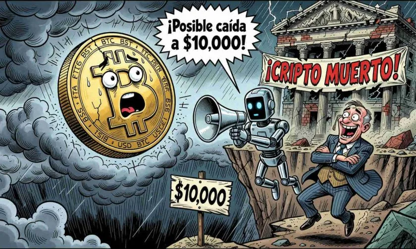 ChatGPT sugiere que bitcoin podría bajar a menos de $10,000 en escenario extremo