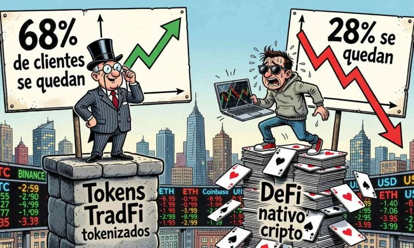 El crédito TradFi tokenizado conserva 68% de compradores, mientras cripto solo 28%