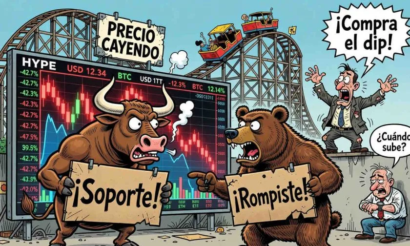 Hyperliquid ($HYPE) registra leve caída mientras mercado asimila corrección