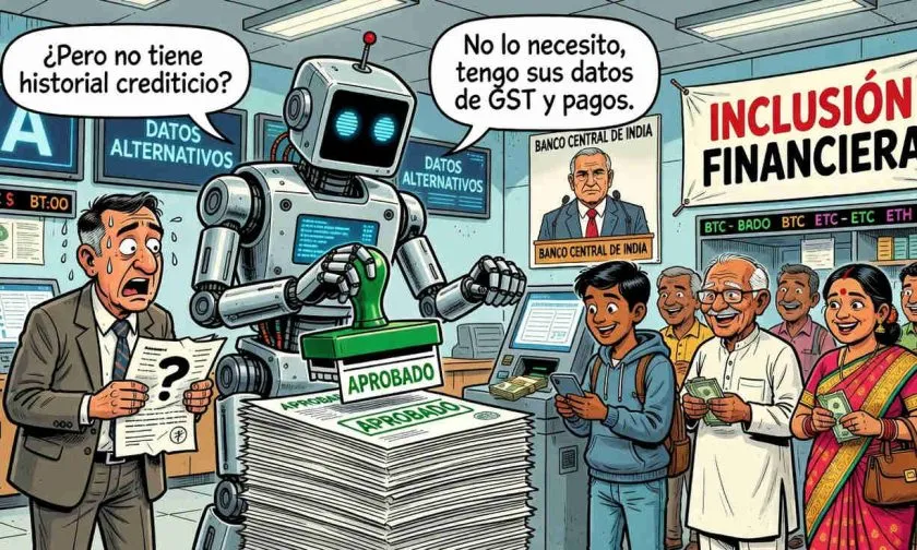 India impulsa el uso de IA en préstamos rechazados por humanos para incluir a no bancarizados