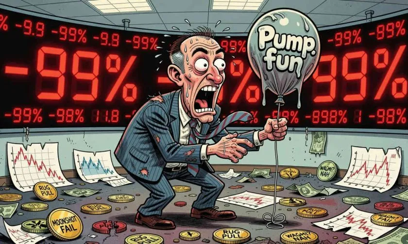 Colapso de $PUMP: la memecoin que perdió el 99% desde su máximo histórico