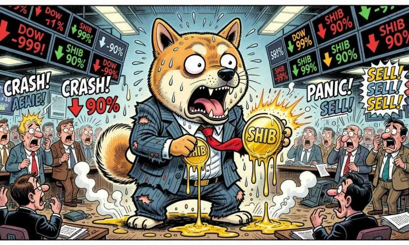 Shiba inu retrocede 5,79% con volumen en descenso