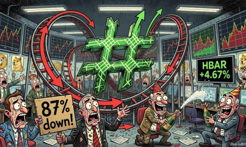 HBAR se dispara un 4.67% con volumen récord y pone en jaque la tendencia bajista