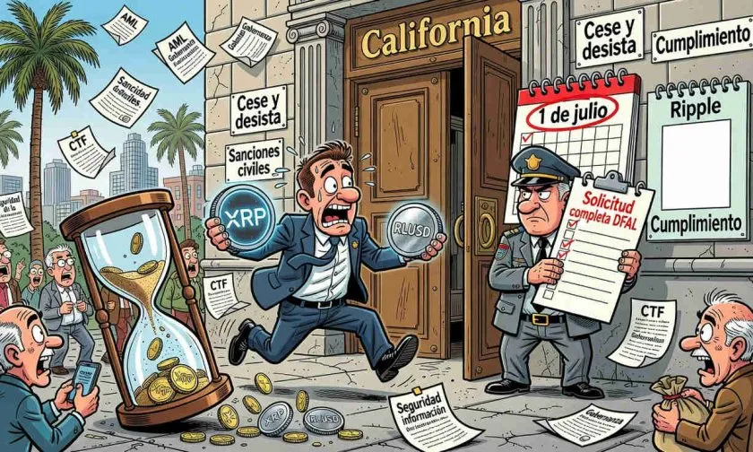 Ripple enfrenta prueba clave en California: requiere licencia para RLUSD antes del 1 de julio