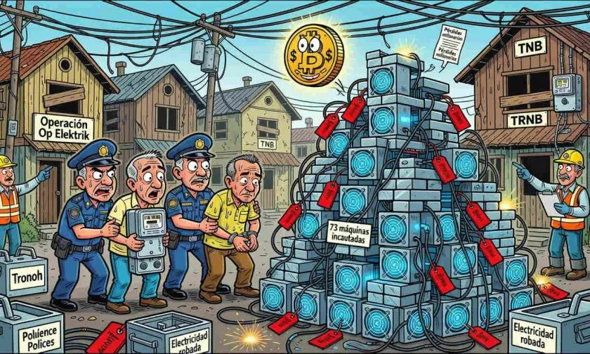 Malasia arresta a dos hombres y confisca 73 máquinas de minería de Bitcoin