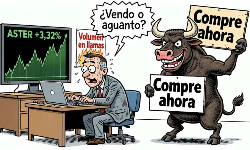ASTER avanza 3,32% y supera su promedio de volumen diario en más del 76%