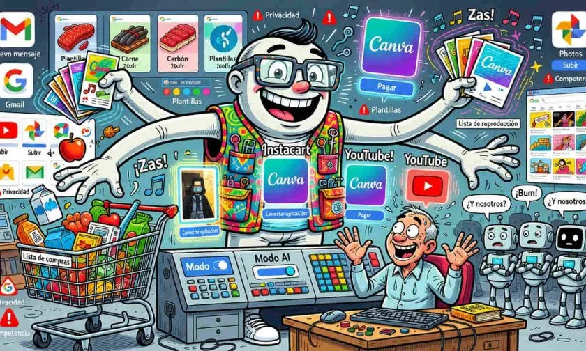Google amplía su modo AI para interactuar con Instacart, Canva y YouTube