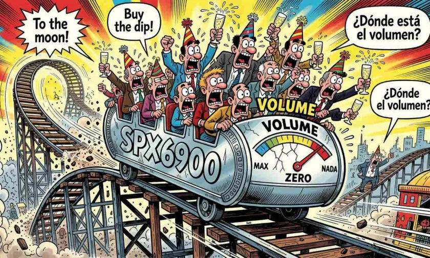 SPX6900 ($SPX) sube un 7% pero el volumen de trading se desploma un 55%: ¿señal de agotamiento o pausa saludable?