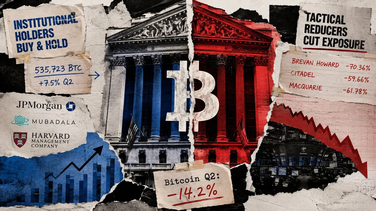 Bitcoin's Q2 drop sees banks increasing holdings while hedge funds reduce positions