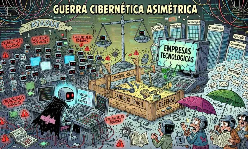 La guerra cibernética asimétrica llega con agentes de IA capaces de hallar fallas en horas