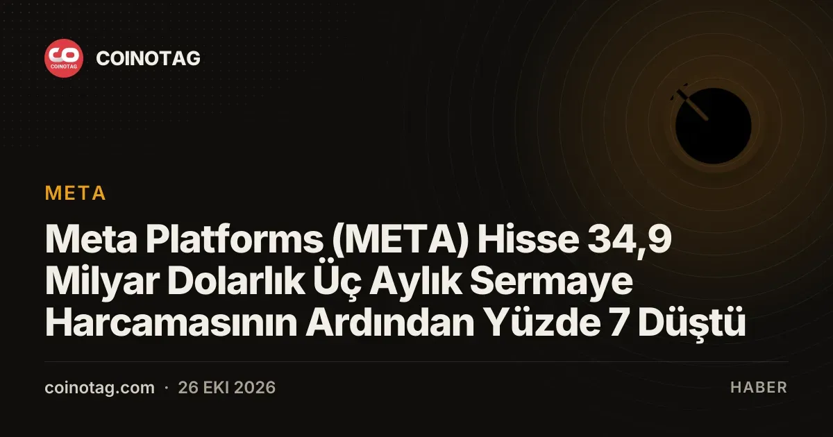 Meta hisseleri 34,9 milyar dolarlık sermaye harcamasıyla yüzde 7 geriledi