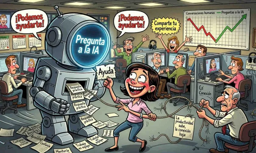 El 75% de los trabajadores ya pregunta a la IA en lugar de a sus colegas