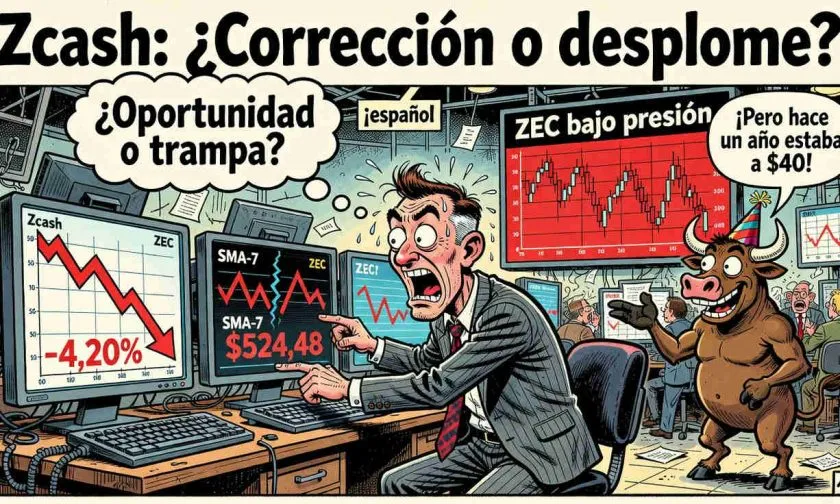 ZEC cae 4,20% y pierde los USD $500: la corrección se intensifica