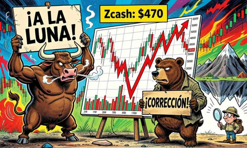 Zcash repunta 2,82% en medio de una corrección que aún no termina (ZEC, 2026-08-01)