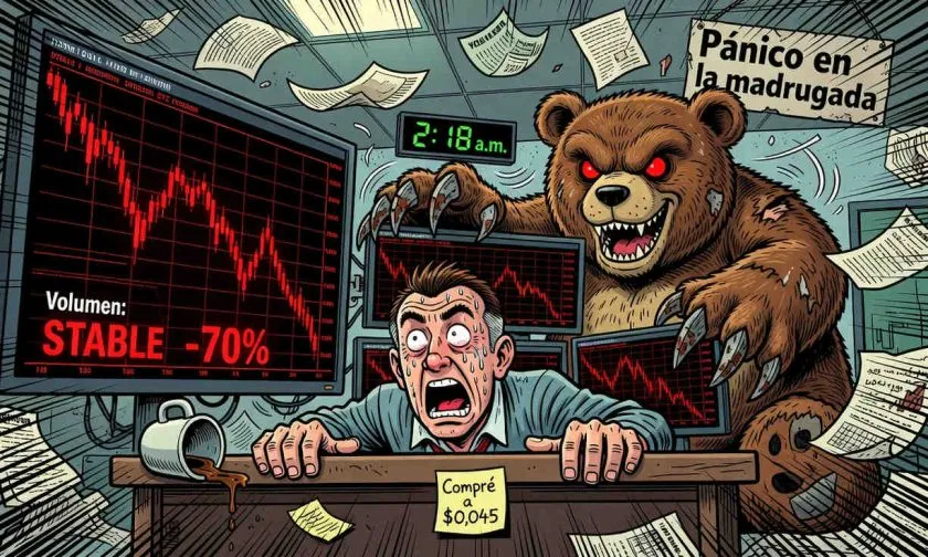 Stable se precipita un 2,5% mientras la liquidez se evapora y los alcistas retroceden