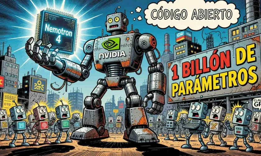 Nvidia construye Nemotron 4 con 1 billón de parámetros para competir en IA abierta
