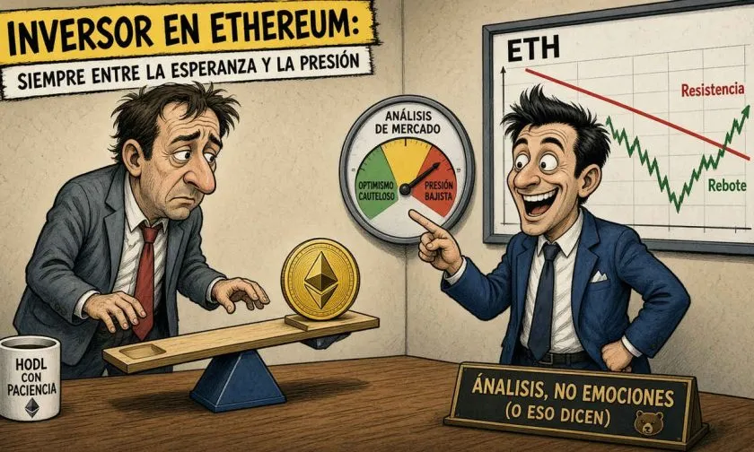 Ethereum (ETH) muestra un avance leve pero acumula pérdida del 11,45% en 30 días