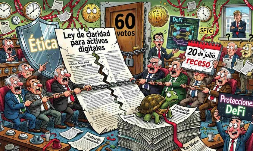 Conflicto ético amenaza el proyecto de ley cripto del Senado pese a la meta de votación en julio