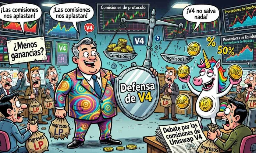 El fundador de Uniswap rechaza las críticas por las comisiones de V4