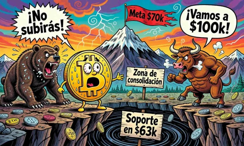 Bitcoin se mantiene en USD $64.285 mientras enfrenta resistencias clave