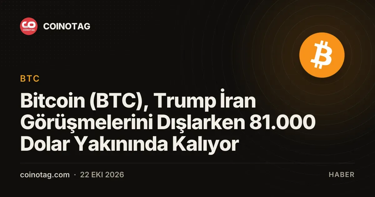 Bitcoin (BTC), Trump İran Görüşmelerini Dışlarken 81.000 Dolar Yakınında Kalıyor