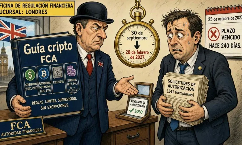 La FCA publica su guía cripto antes de abrir la ventana de autorización en Reino Unido