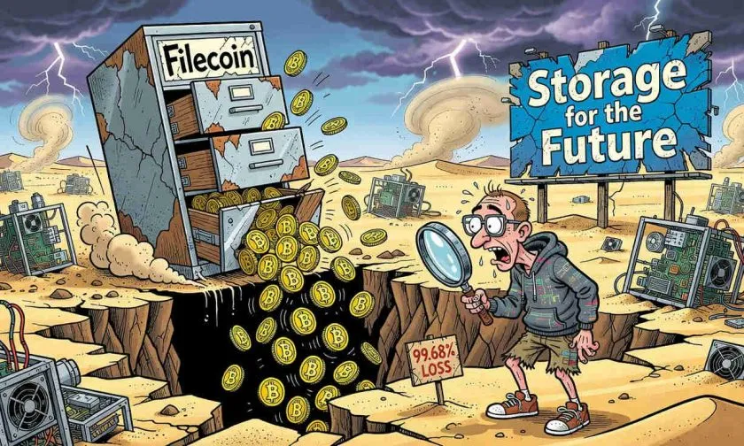 Filecoin (FIL) pierde un 99.68% desde su máximo histórico y toca mínimos de varios años