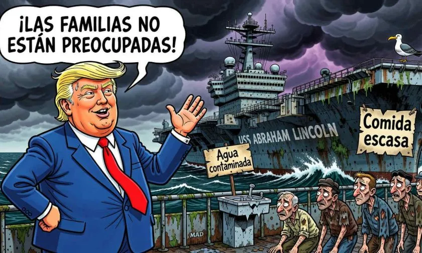 Trump descarta preocupaciones sobre condiciones del USS Lincoln en medio de críticas