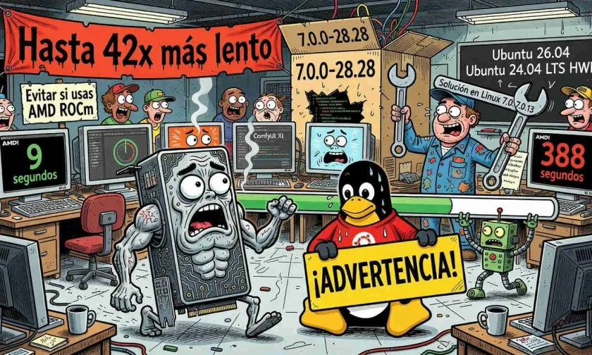 Ubuntu advierte una caída de hasta 42x en el rendimiento de GPU AMD por una próxima actualización