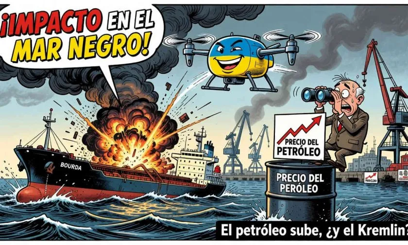 Petrolero BOURDA atacado por dron ucraniano cerca de Taman