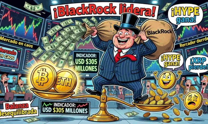 BlackRock lidera entradas de USD $305 millones en ETF de Bitcoin y Ether