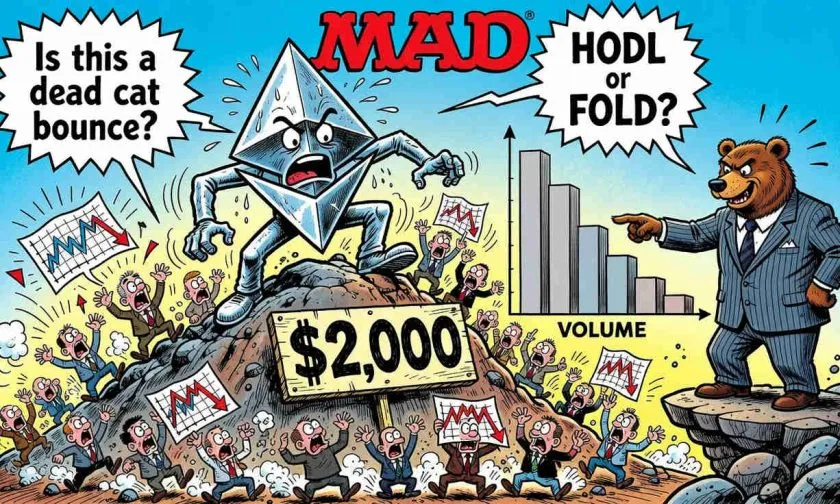 Ethereum se aferra a los $1.850 mientras el volumen se desploma y las resistencias técnicas acechan