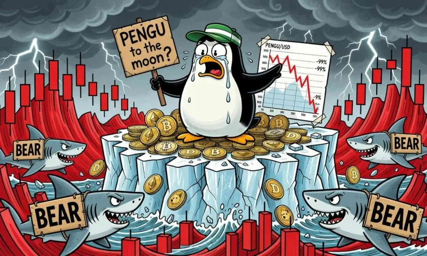 PENGU se hunde un 3.70% y roza los $0.006: ¿se avecina un nuevo mínimo histórico?