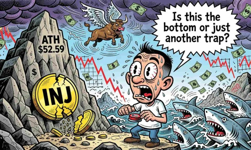 Injective (INJ) rebota un 3,59% pero la resistencia en USD 5,20 define el rumbo