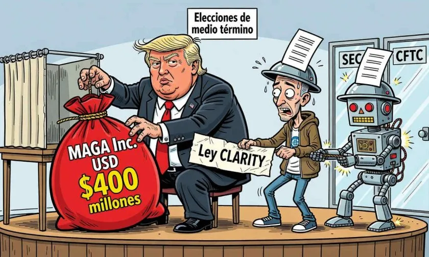Trump regresa a la campaña electoral con influencia sobre criptomonedas y IA