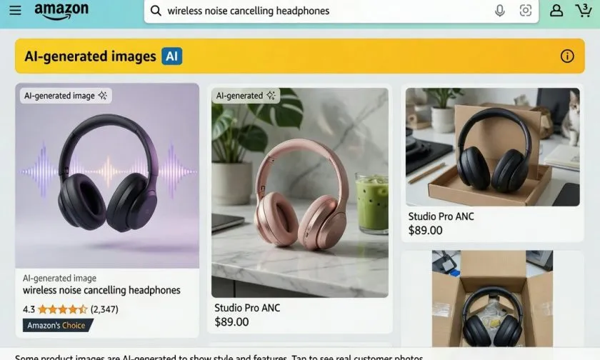Amazon usaría IA para mostrar productos falsos en búsquedas: ¿engaño o innovación?