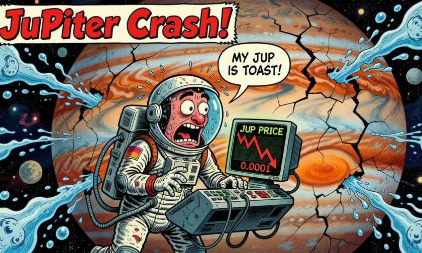 Júpiter (JUP) se derrumba un 6.37% y amenaza con perder el soporte del promedio móvil de 200 días
