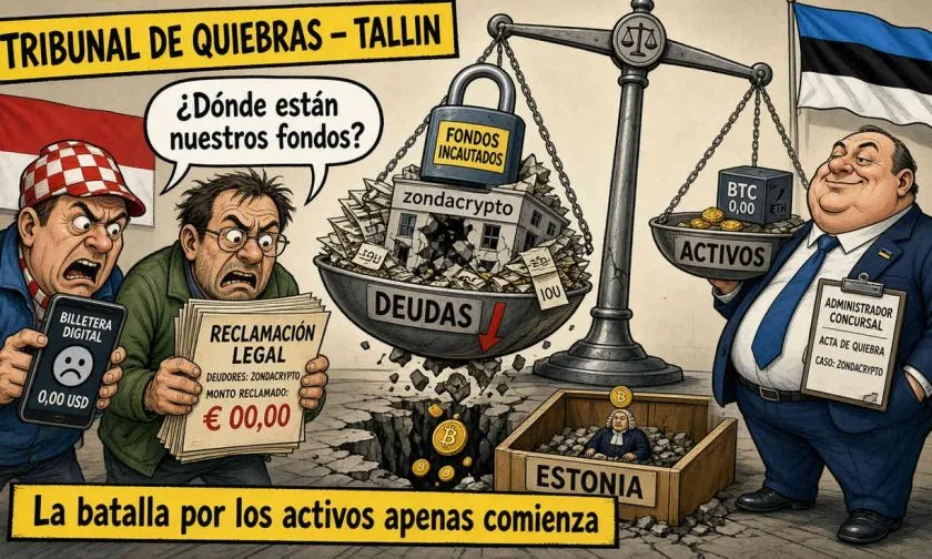 Zondacrypto enfrenta reclamaciones de acreedores por quiebra de EUR 432 millones