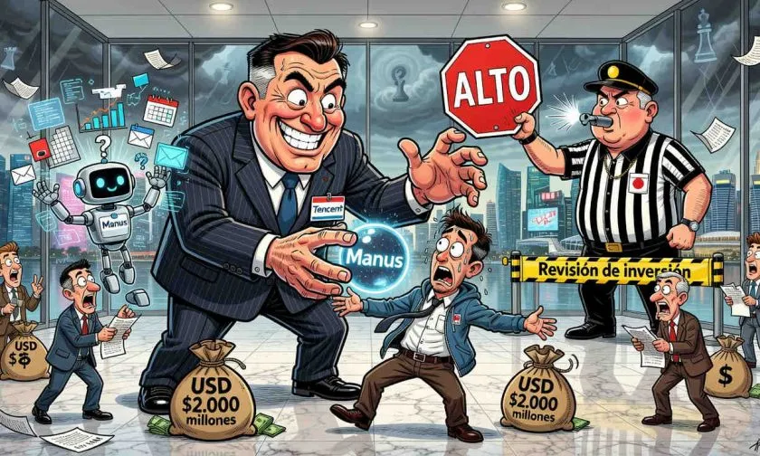 Tencent negocia ser el mayor accionista de Manus tras veto chino a compra de Meta