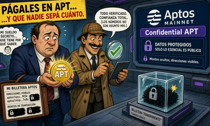 Aptos lanza Confidential APT para cifrar montos de transacciones en su mainnet