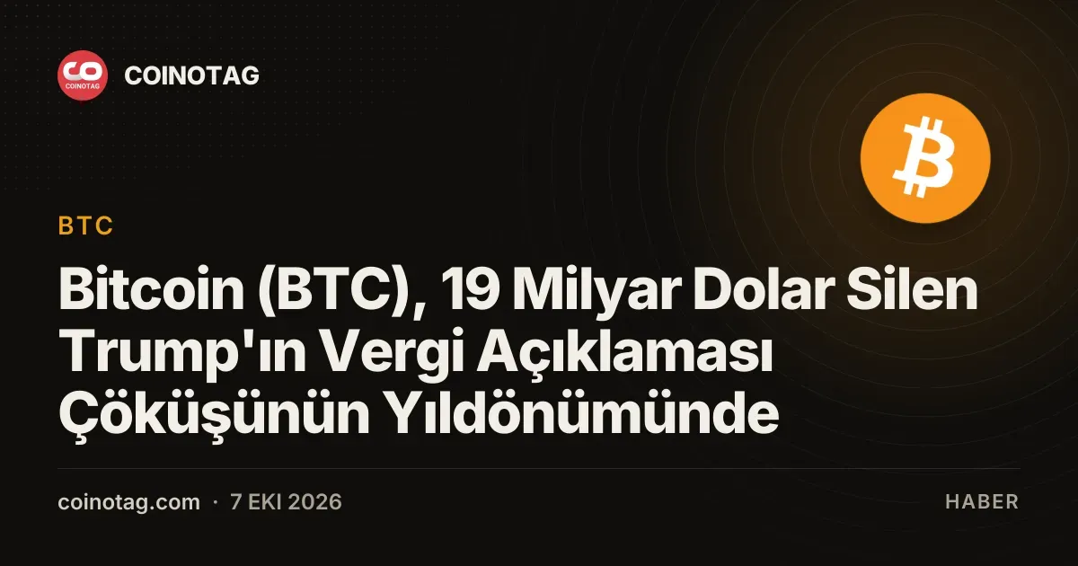 Bitcoin, 19 milyar dolarlık likidasyonun yıldönümünde 83.460 dolarda