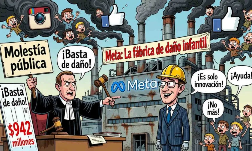 Meta enfrenta multa récord de $942 millones por seguridad infantil en Nuevo México