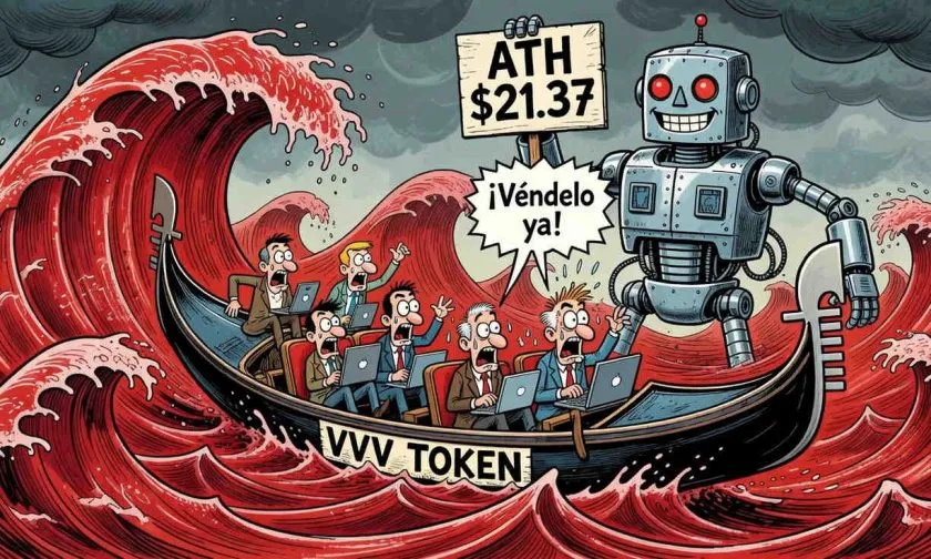 VVV en caída libre: el token de IA pierde un 18% en 7 días a medida que los inversores huyen