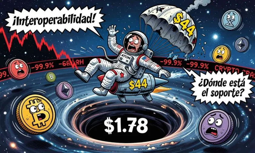 ATOM en cuidados intensivos: el token de Cosmos pierde un 95% desde su máximo histórico