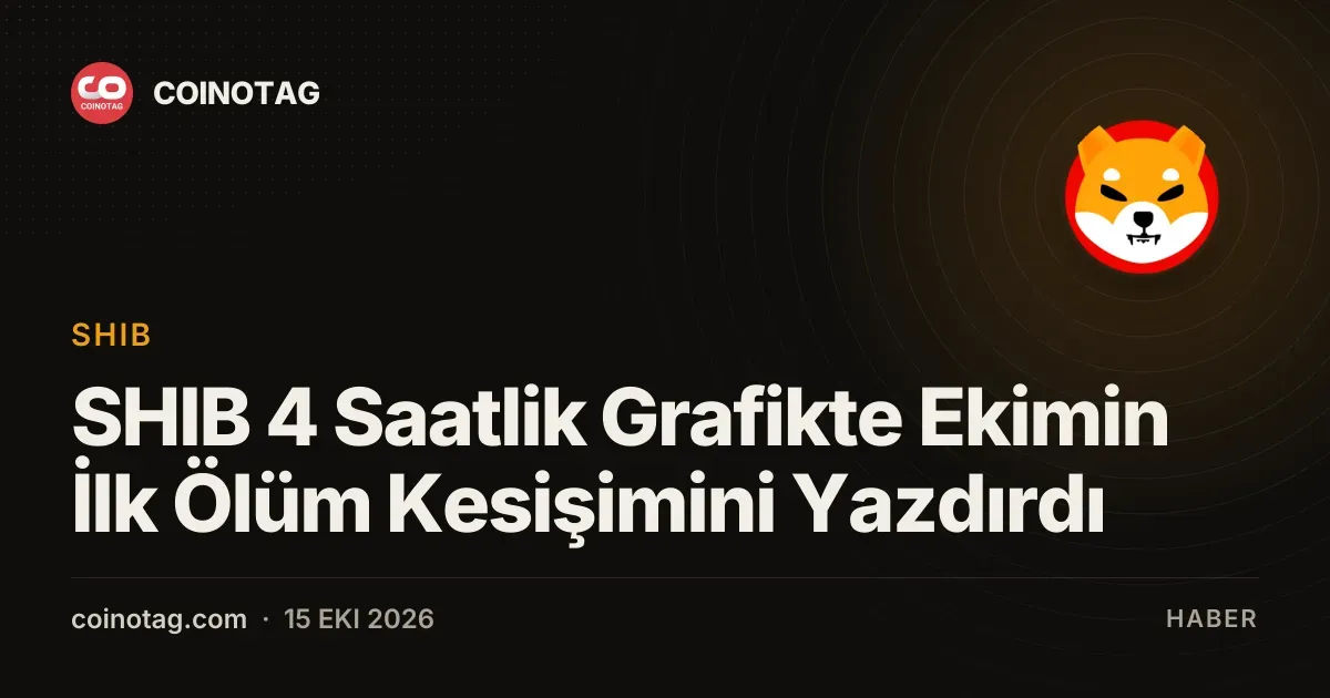 SHIB 4 Saatlik Grafikte Ekimin İlk Ölüm Kesişimini Yazdırdı