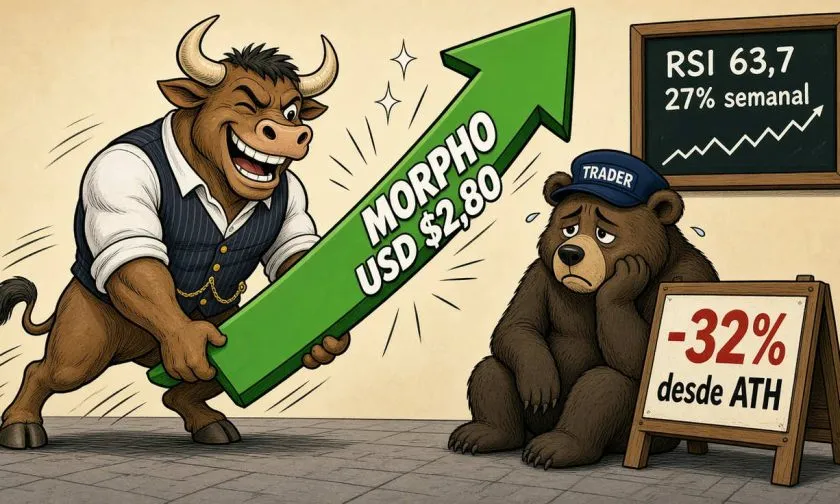 MORPHO se aproxima a los $2,80 tras habilitar préstamos con acciones en Coinbase